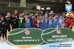 Mannschaftsfoto der Himmelblauen U13 bei der Berliner Hallenmeisterschaft