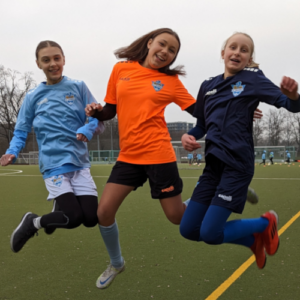 Mädchen im Viktoria Berlin Ferien Fußballcamp